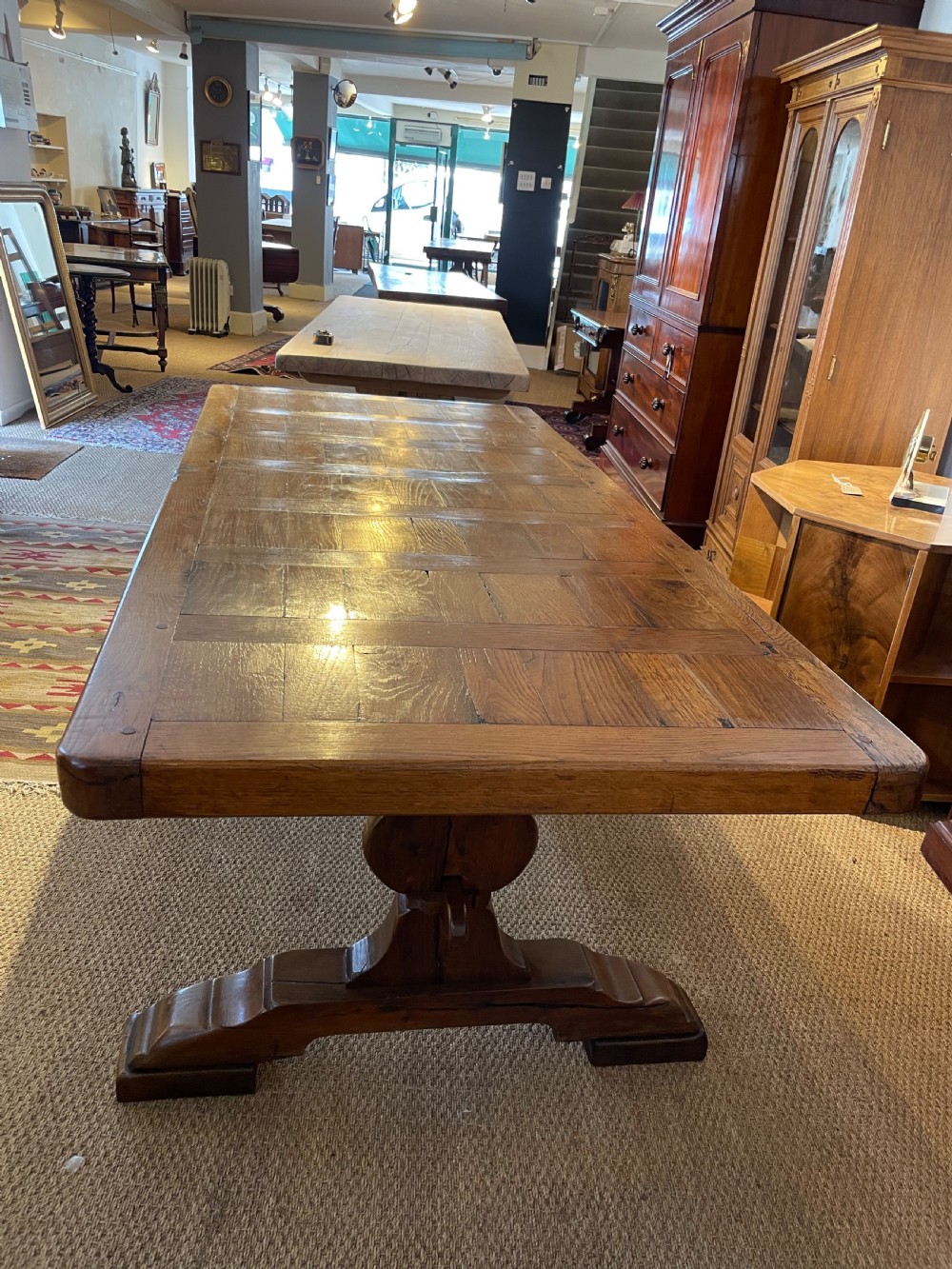 Oak refectory table  View VII