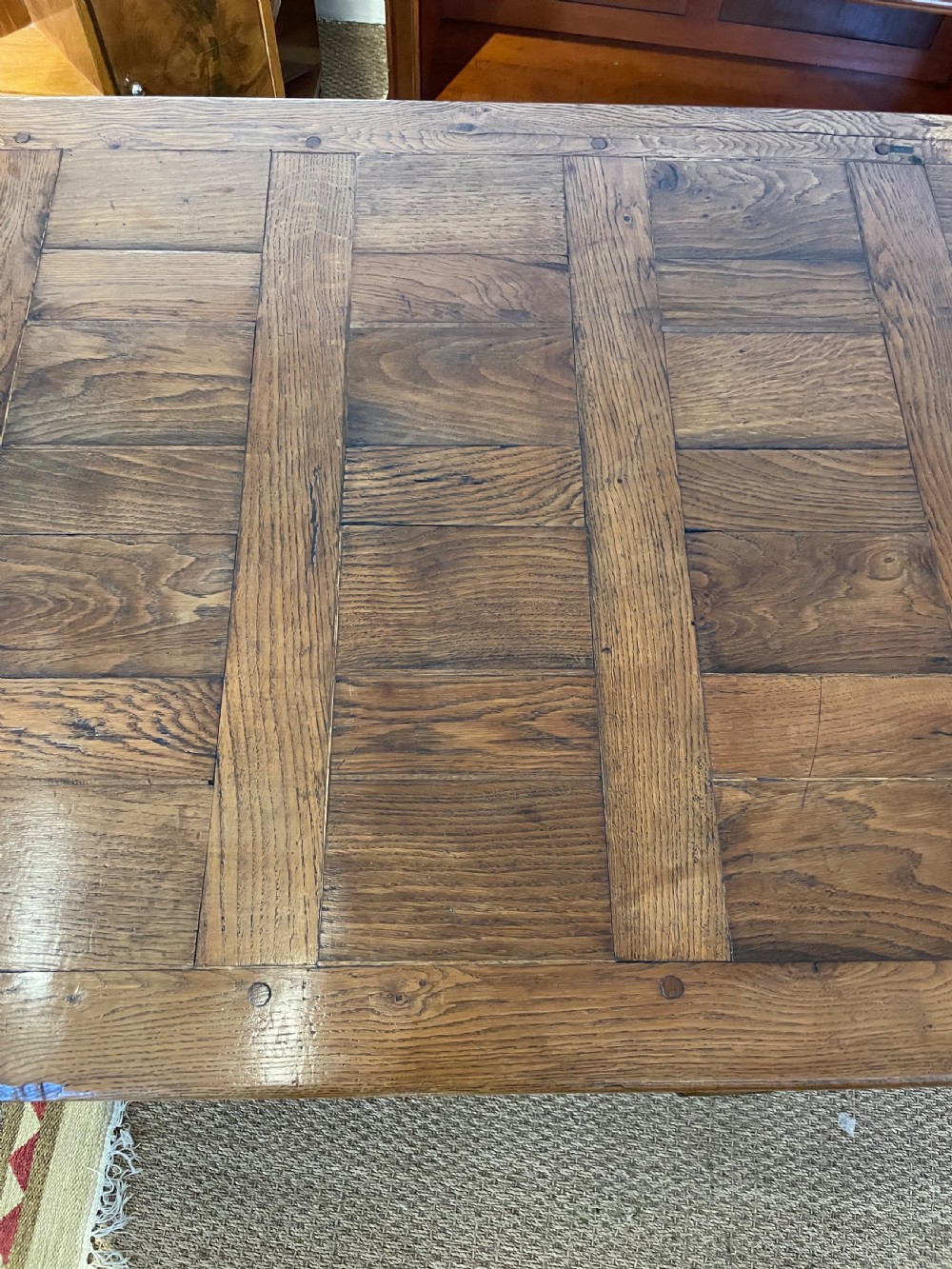 Oak refectory table  View X