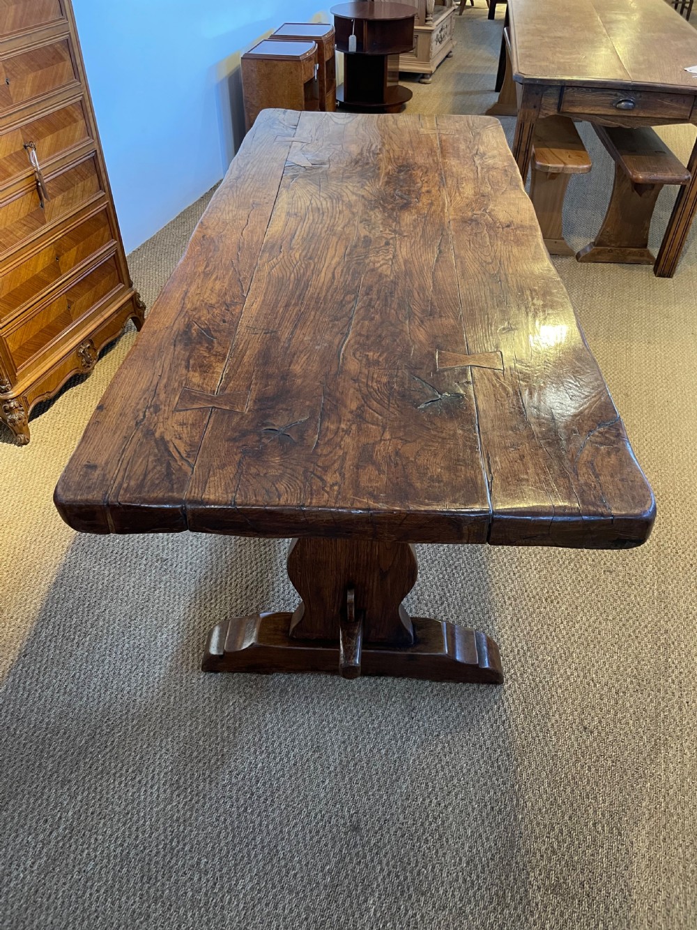 Oak refectory table 203 cms  View IV
