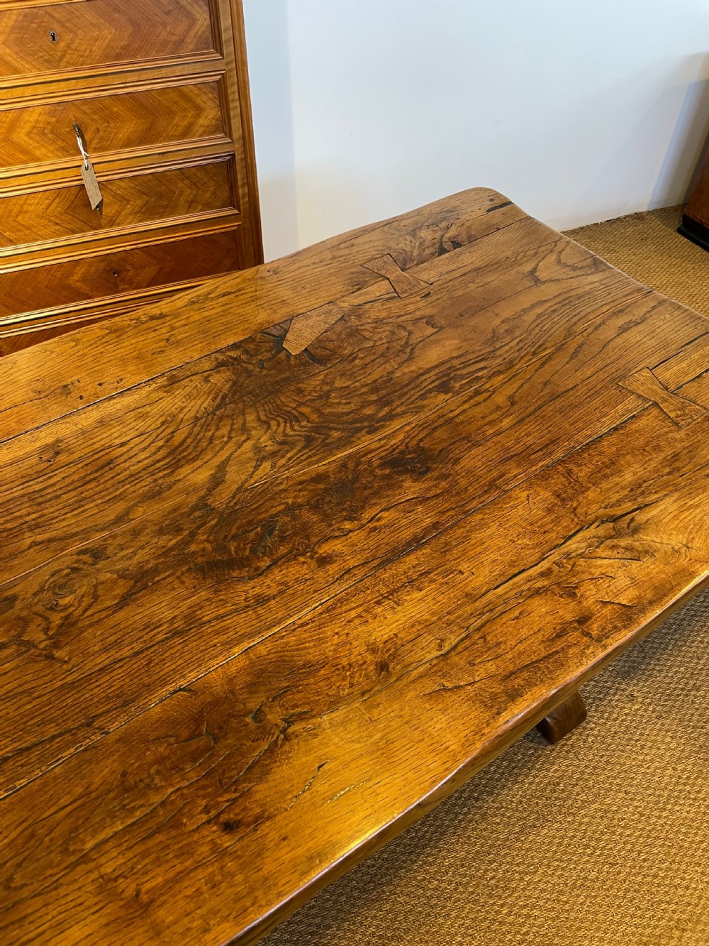 Oak refectory table 203 cms  View VI