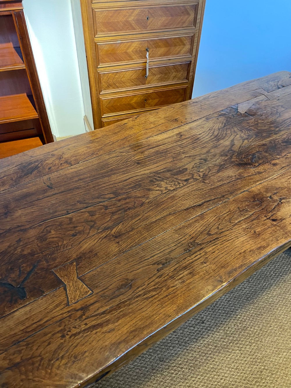 Oak refectory table 203 cms  View VII