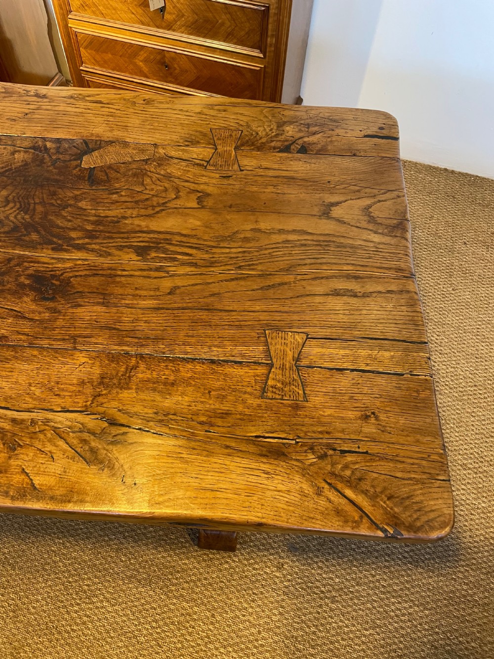 Oak refectory table 203 cms  View VIII