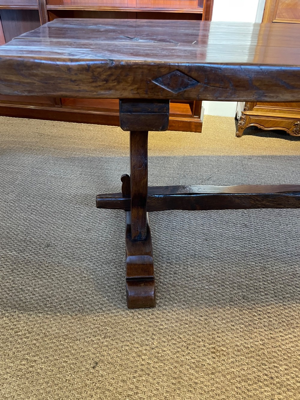 Oak refectory table 203 cms  View X