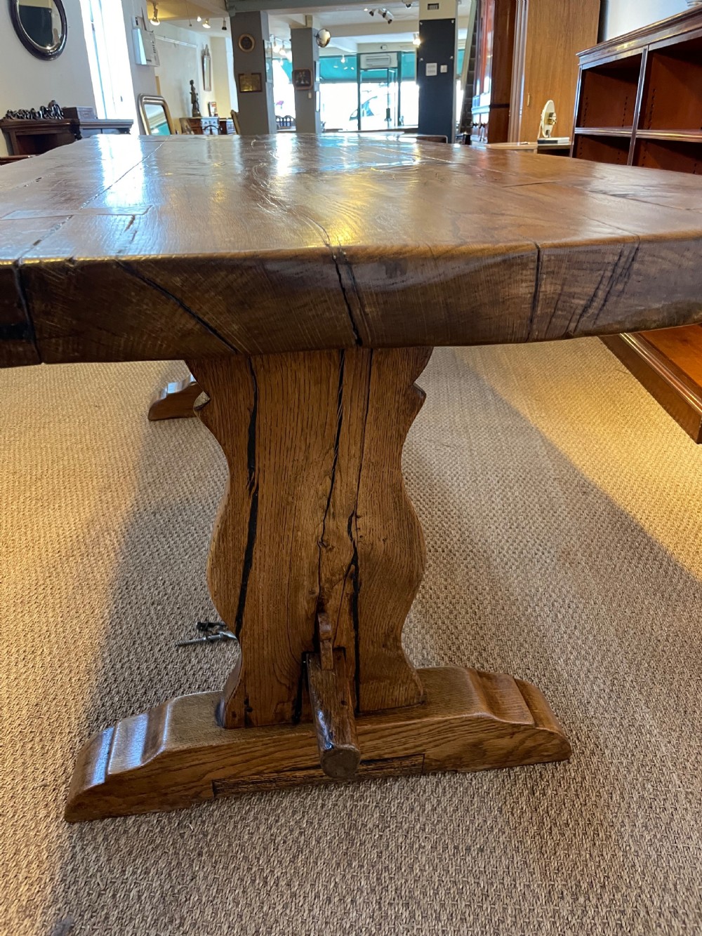 Oak refectory table 203 cms  View XI
