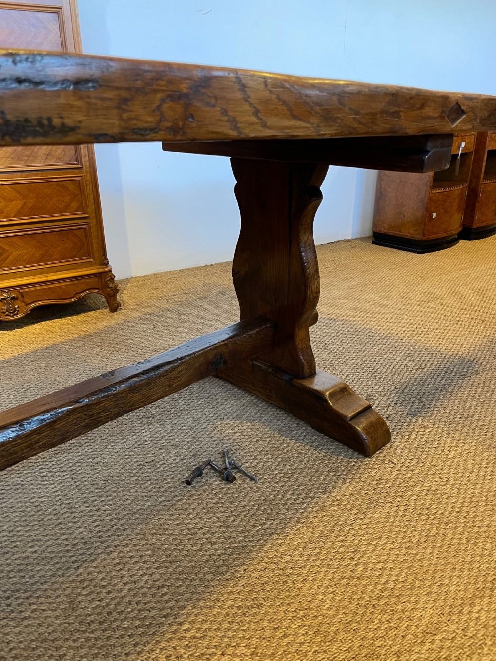 Oak refectory table 203 cms  View XII