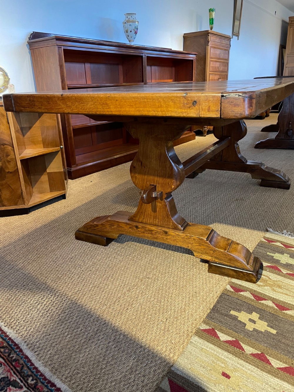 Oak refectory table 203 cms  View XVII