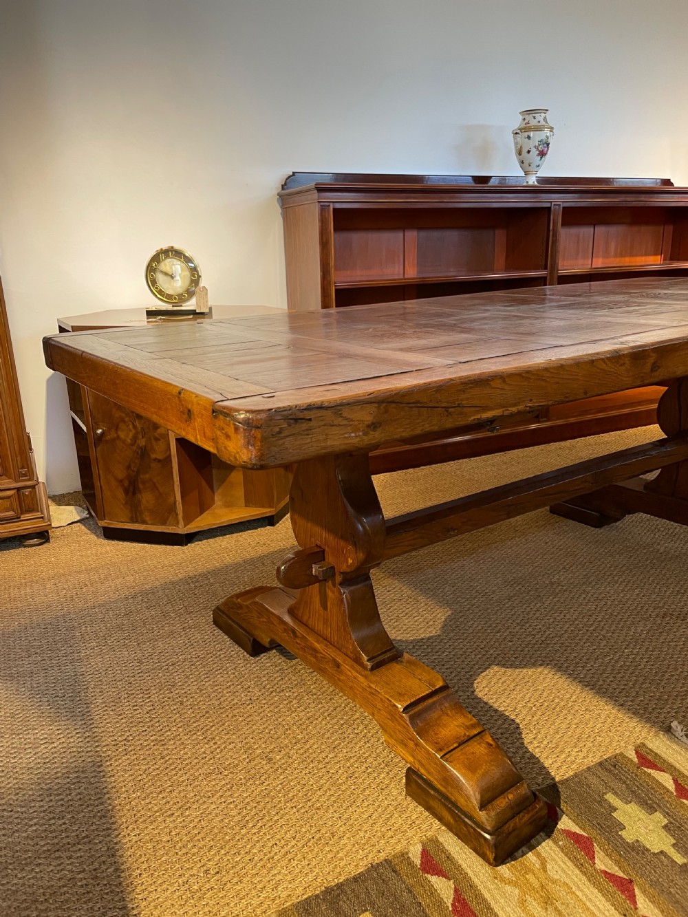 Oak refectory table 203 cms  View XVIII