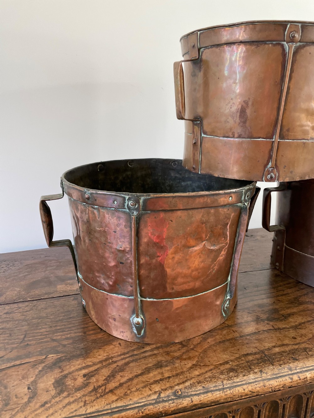 3 antique French water carriers  View II