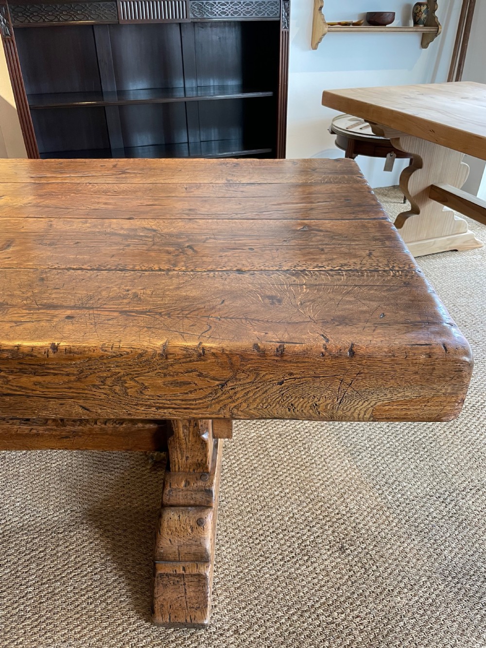 Substantial oak refectory table  View III