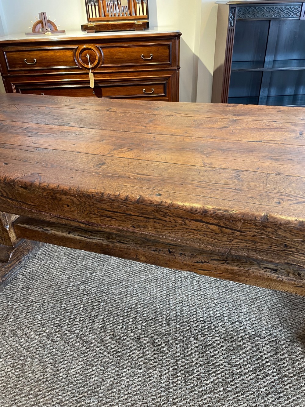 Substantial oak refectory table  View IV
