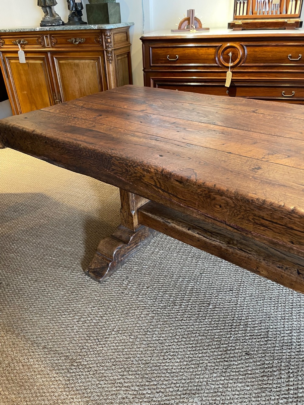 Substantial oak refectory table  View V