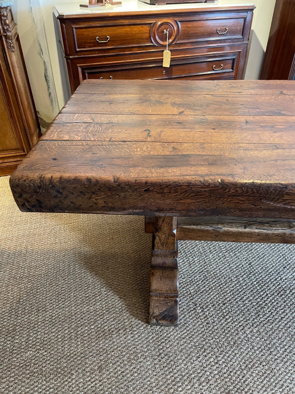 Substantial oak refectory table  View VI