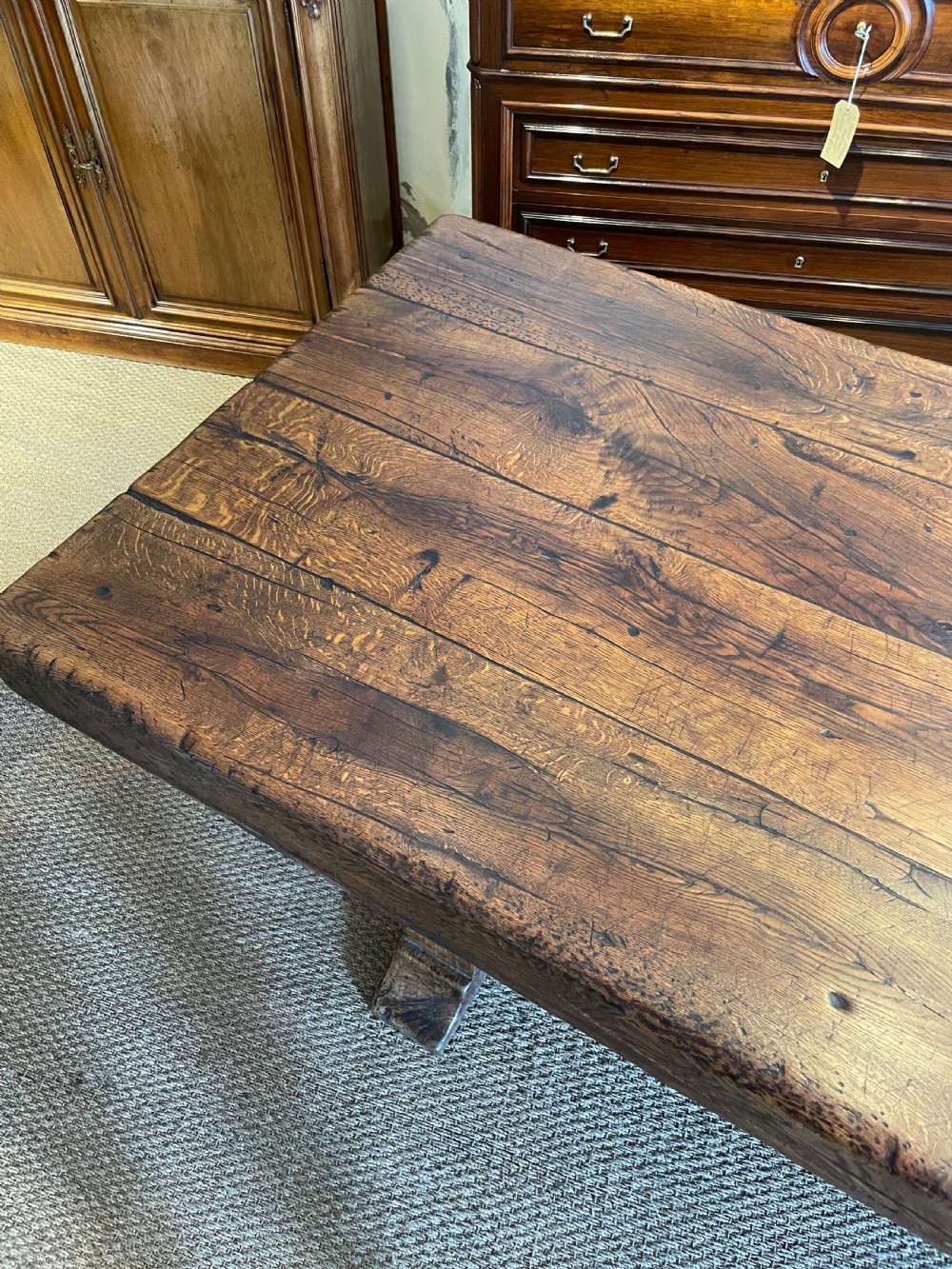 Substantial oak refectory table  View IX