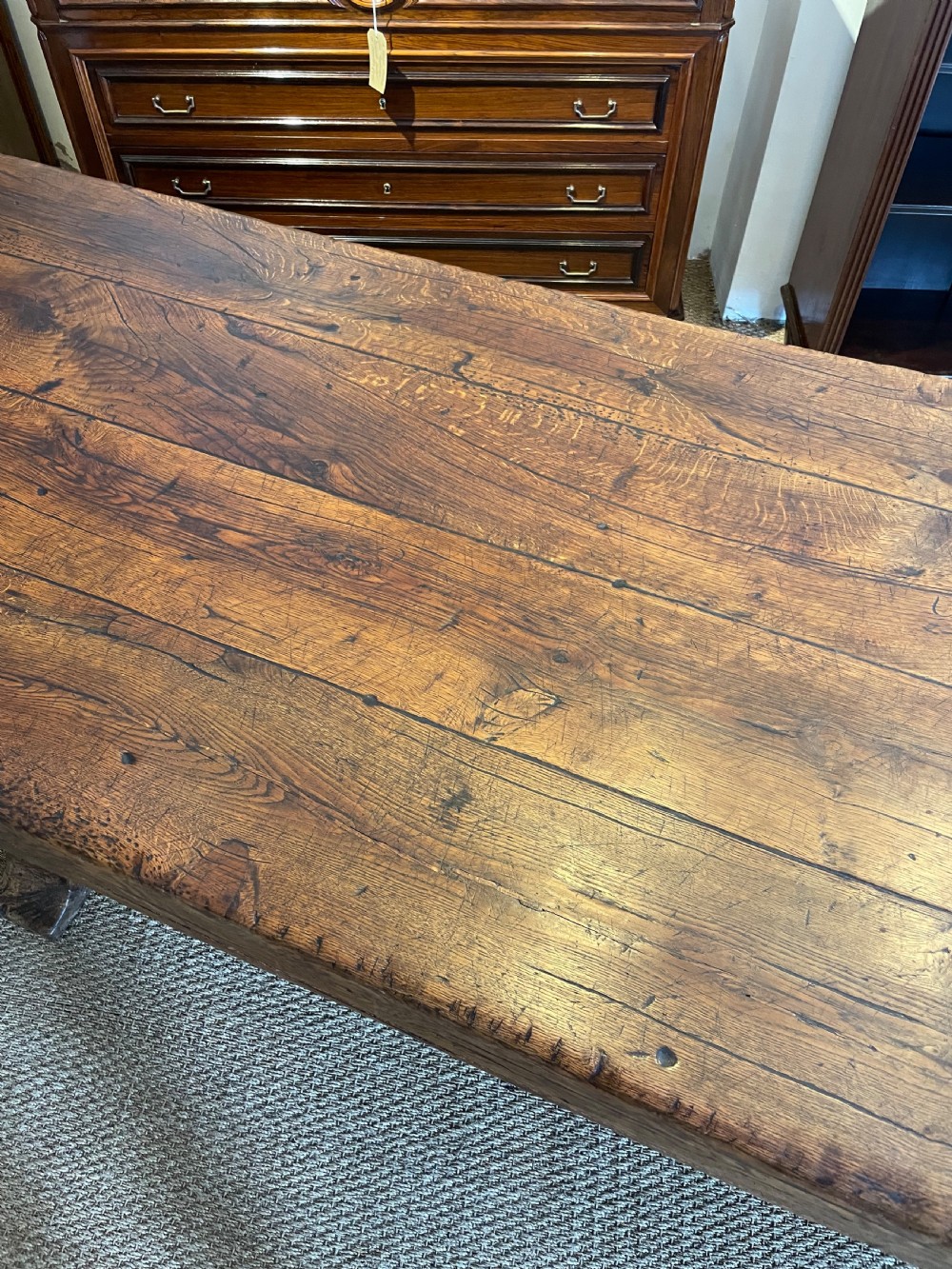 Substantial oak refectory table  View X
