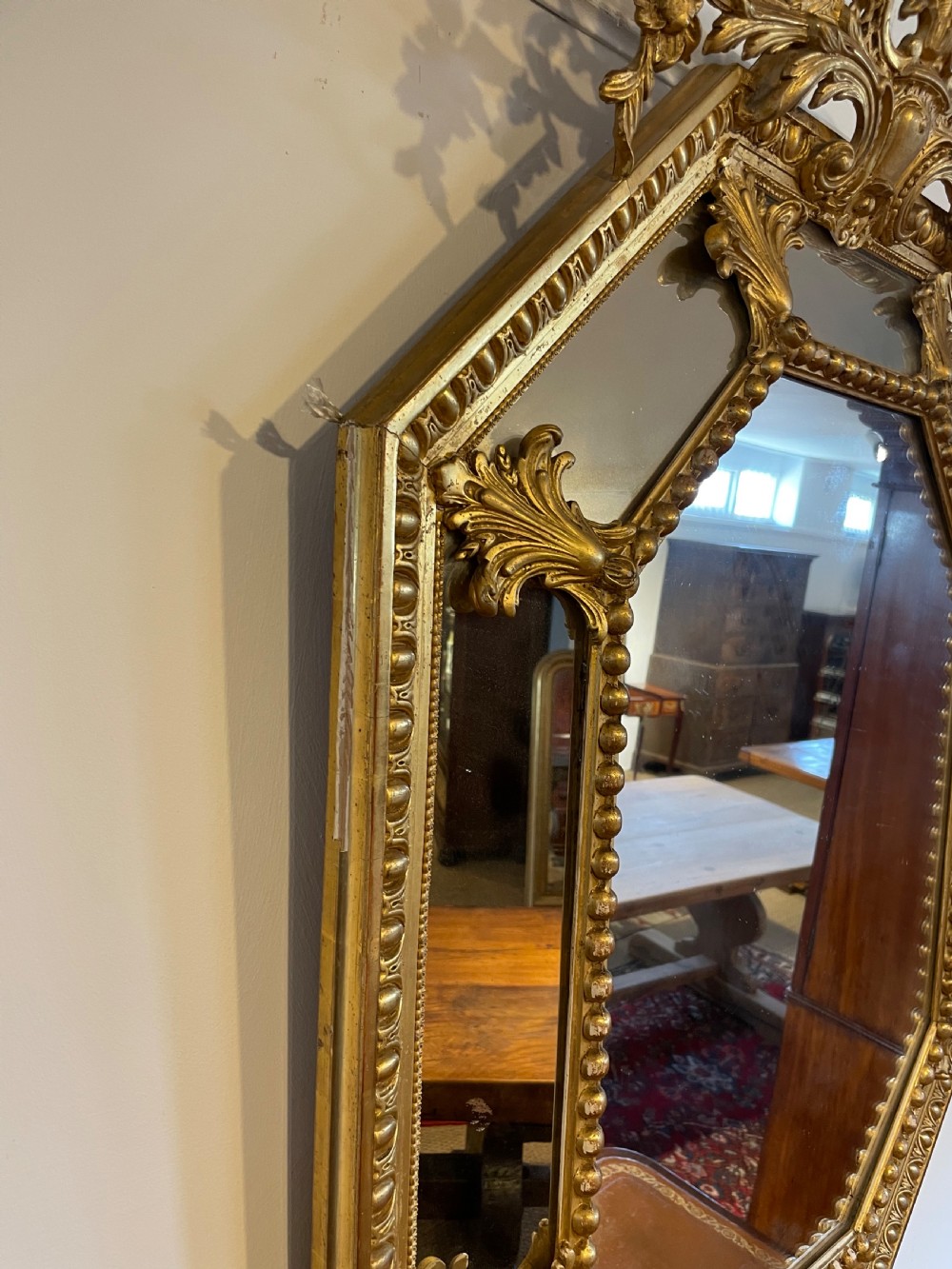 Napoleon III antique gilt mirror  View II