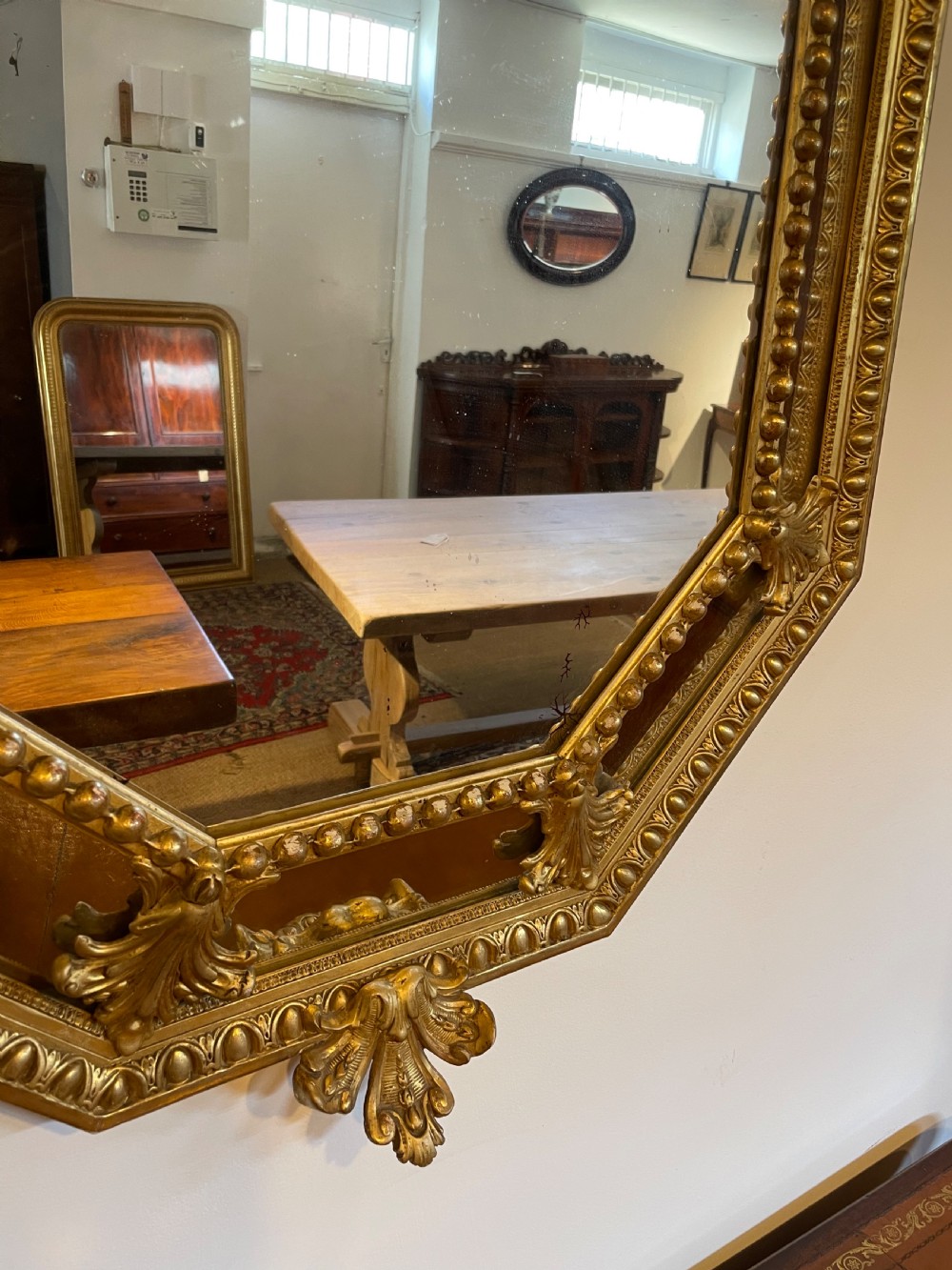Napoleon III antique gilt mirror  View III