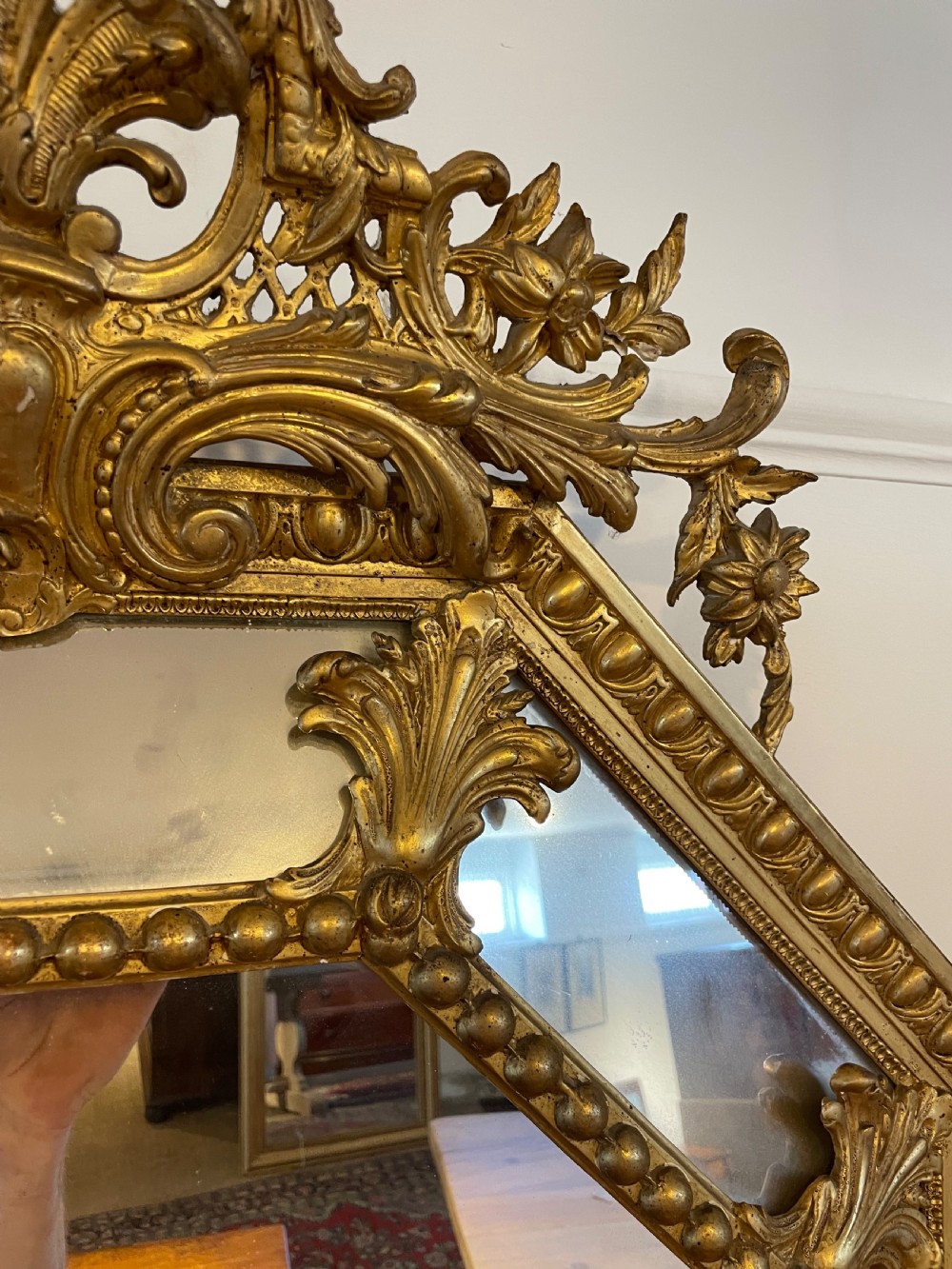 Napoleon III antique gilt mirror  View VI