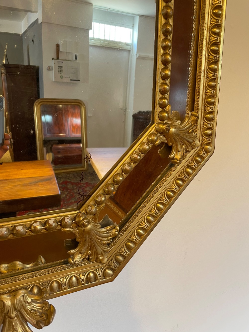 Napoleon III antique gilt mirror  View VIII