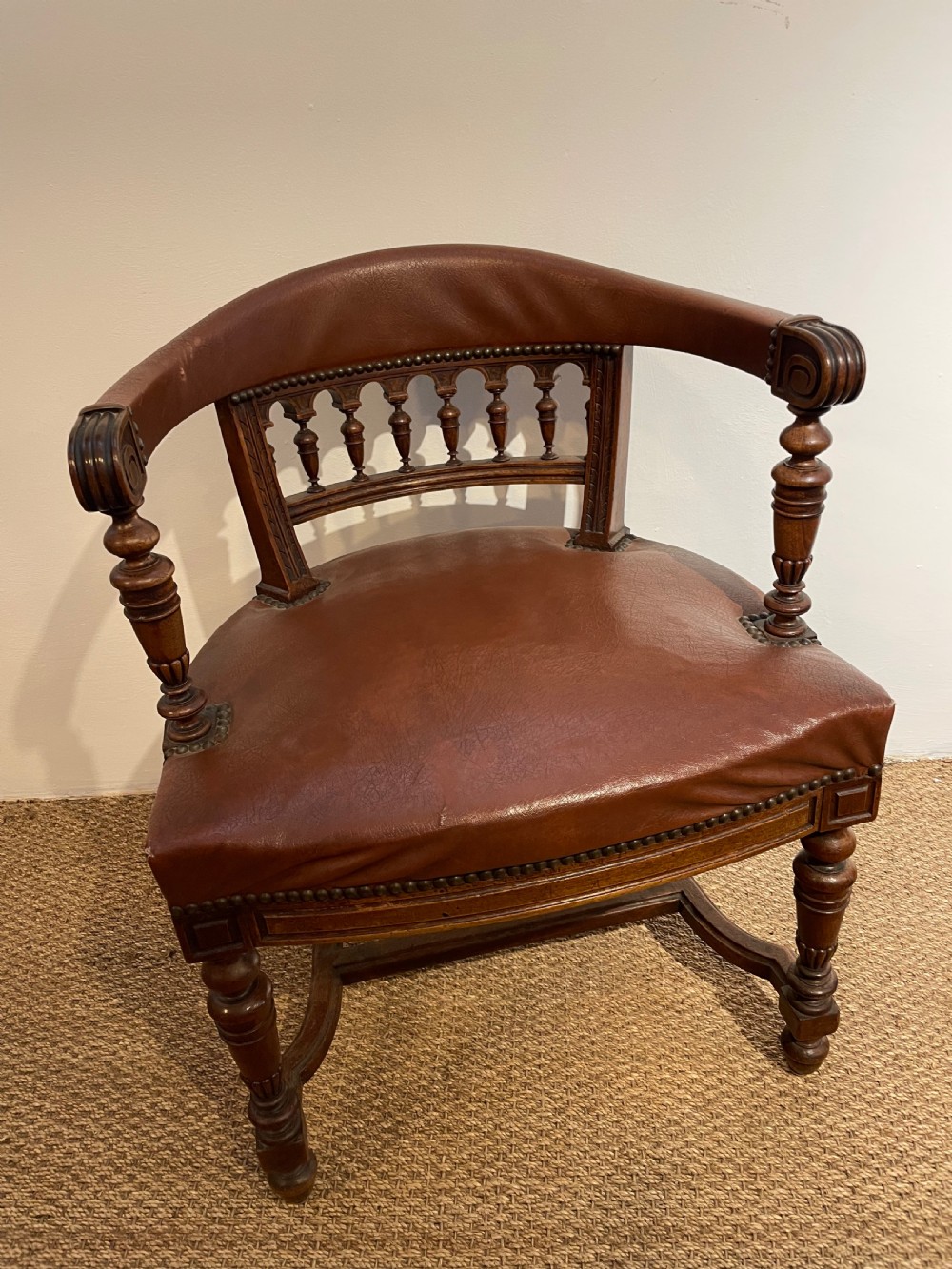 Walnut desk chair 