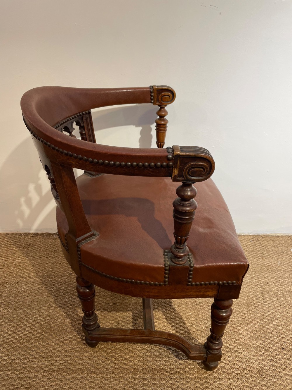 Walnut desk chair  View II