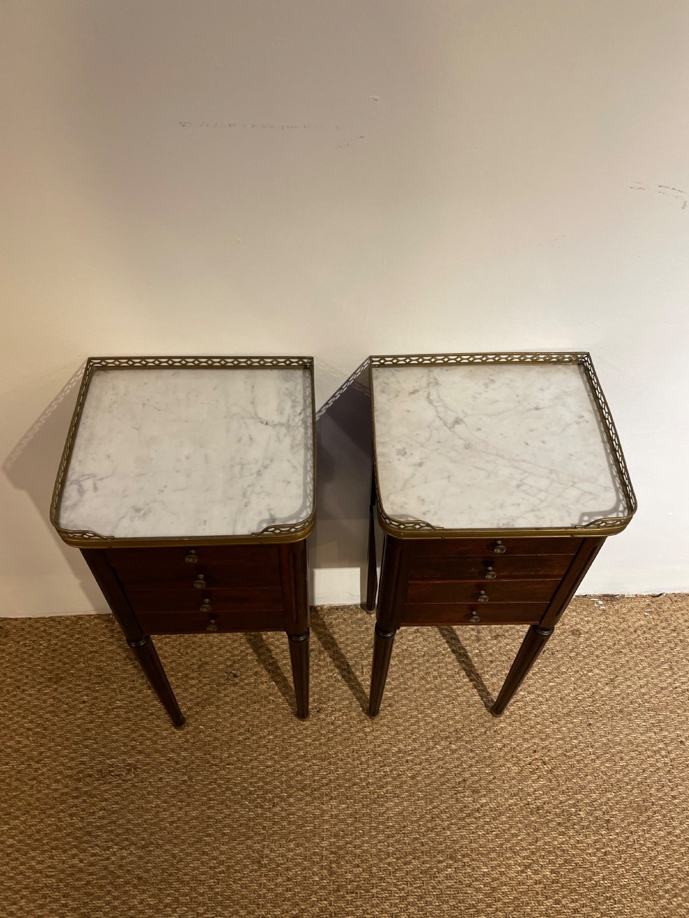 Pair of Louis XVI mahogany bedside cabinets  View IV