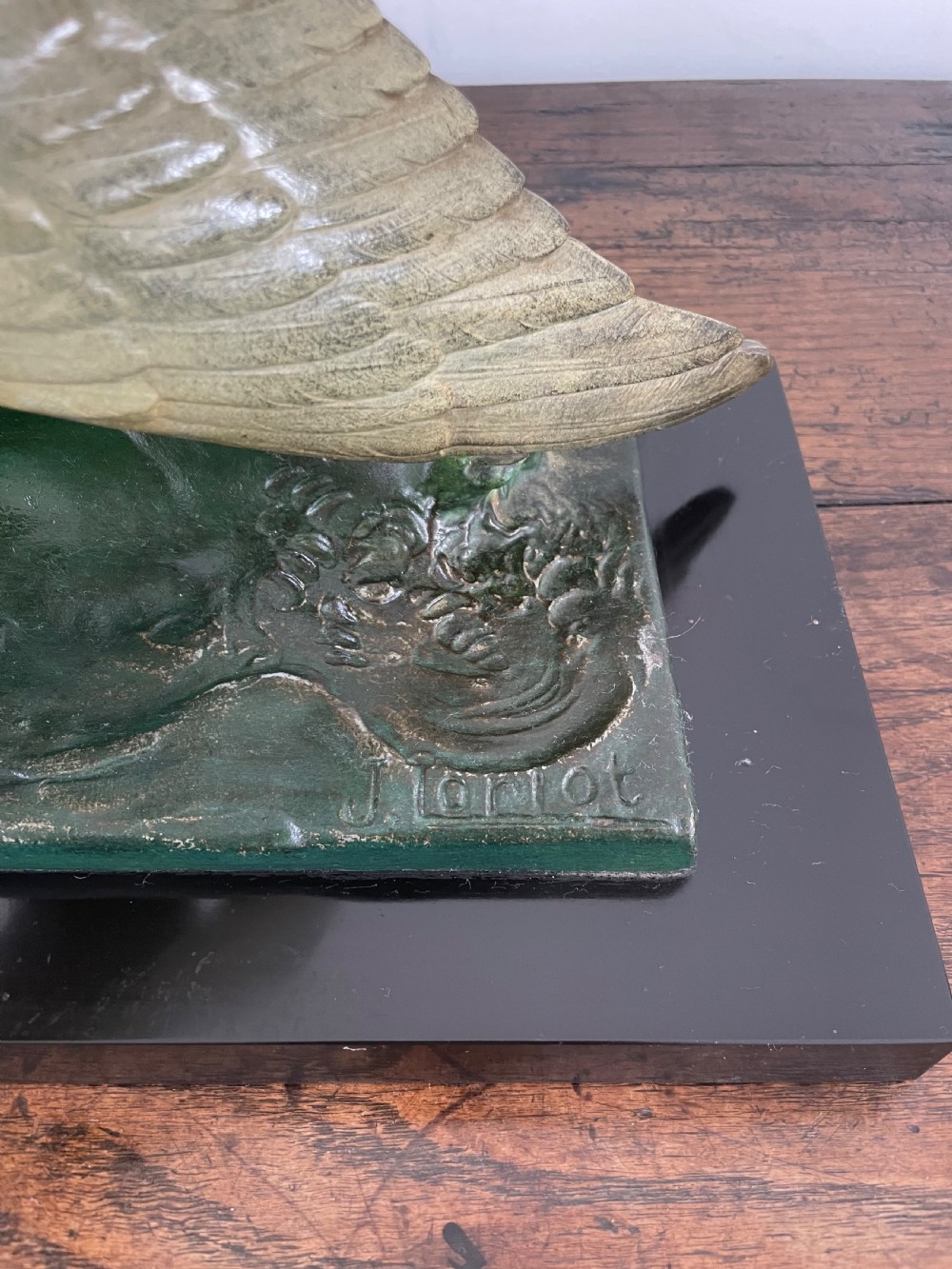 Large Art Deco spelter group of seagulls  View V
