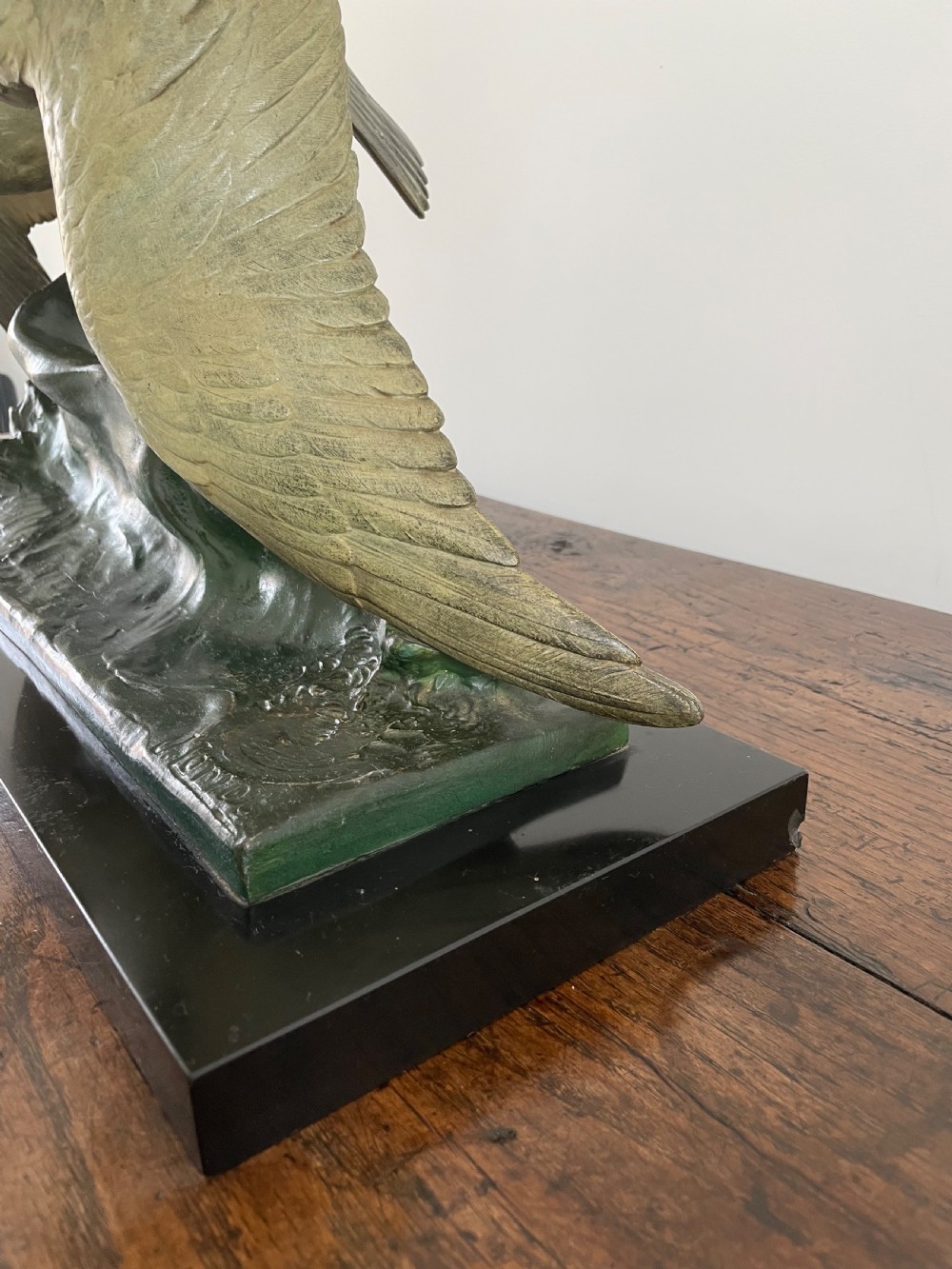 Large Art Deco spelter group of seagulls  View VI