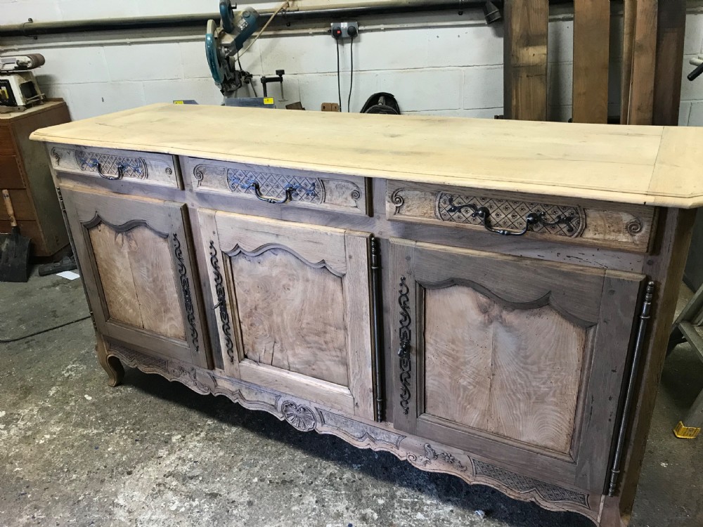 Antique scrubbed oak sideboard  View VII