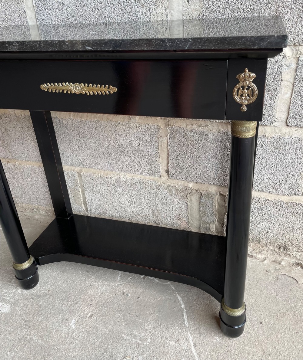 Late 19th century ebonised console table  View VI