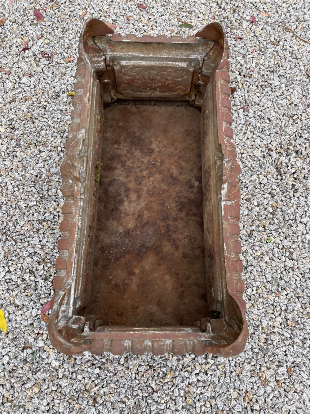 Large 19th century cast iron planter  View II
