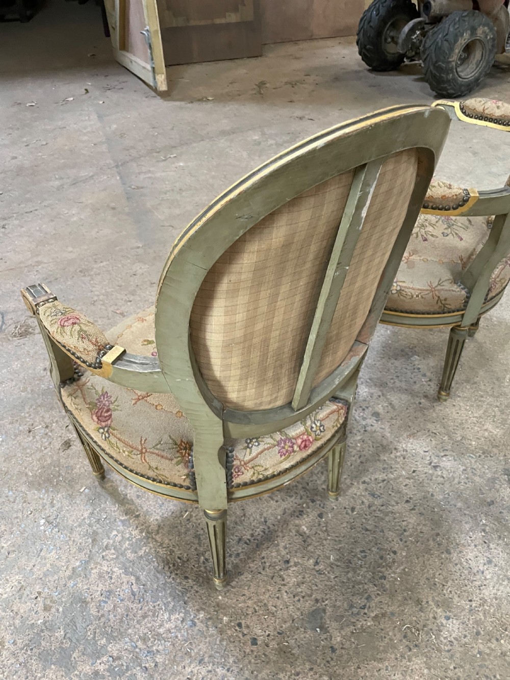 Pair of French chairs with original tapestry View IV