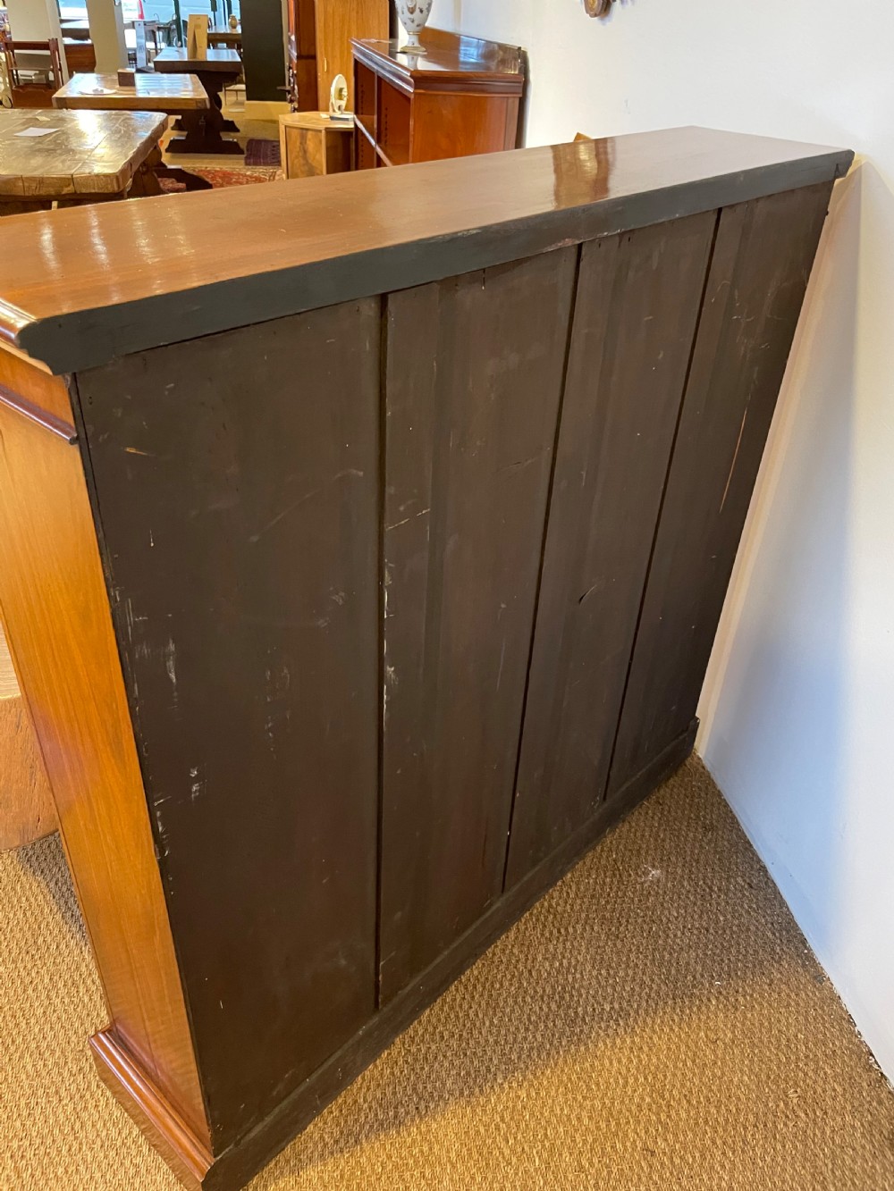 Late Victorian mahogany open bookcase  View VIII