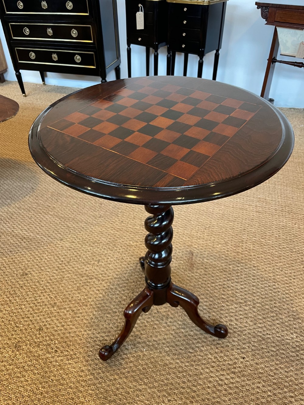 Victorian rosewood chess table  View II