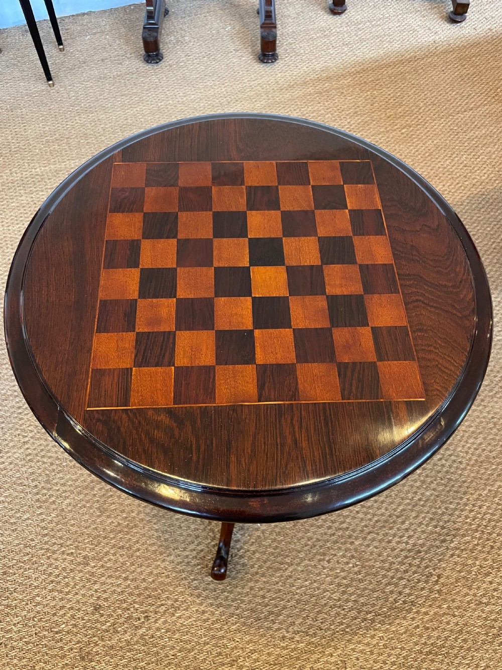 Victorian rosewood chess table  View III