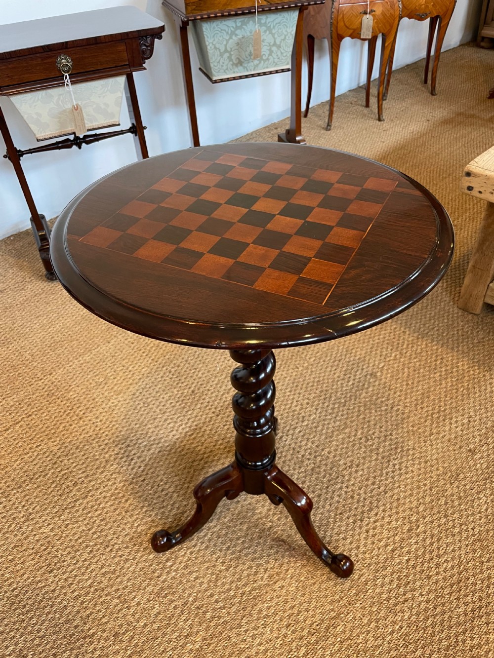 Victorian rosewood chess table  View VIII