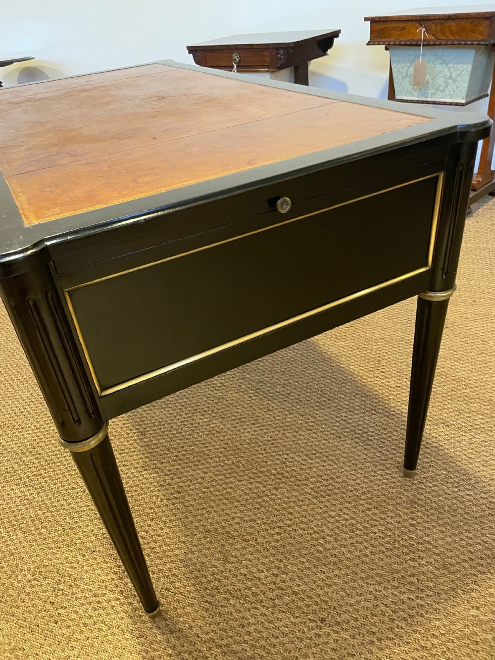 Louis XVI style ebonised writing desk  View VI