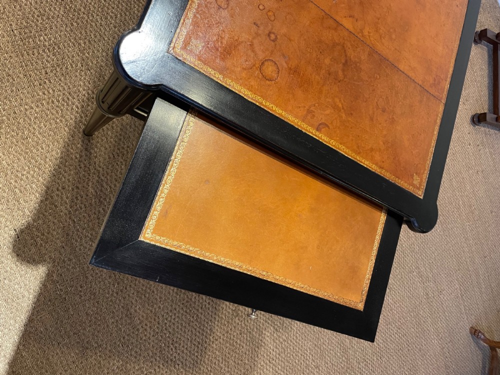 Louis XVI style ebonised writing desk  View VII