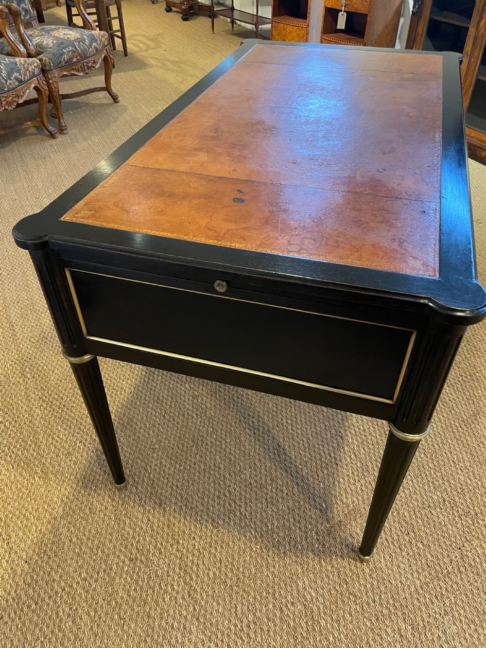 Louis XVI style ebonised writing desk  View VIII
