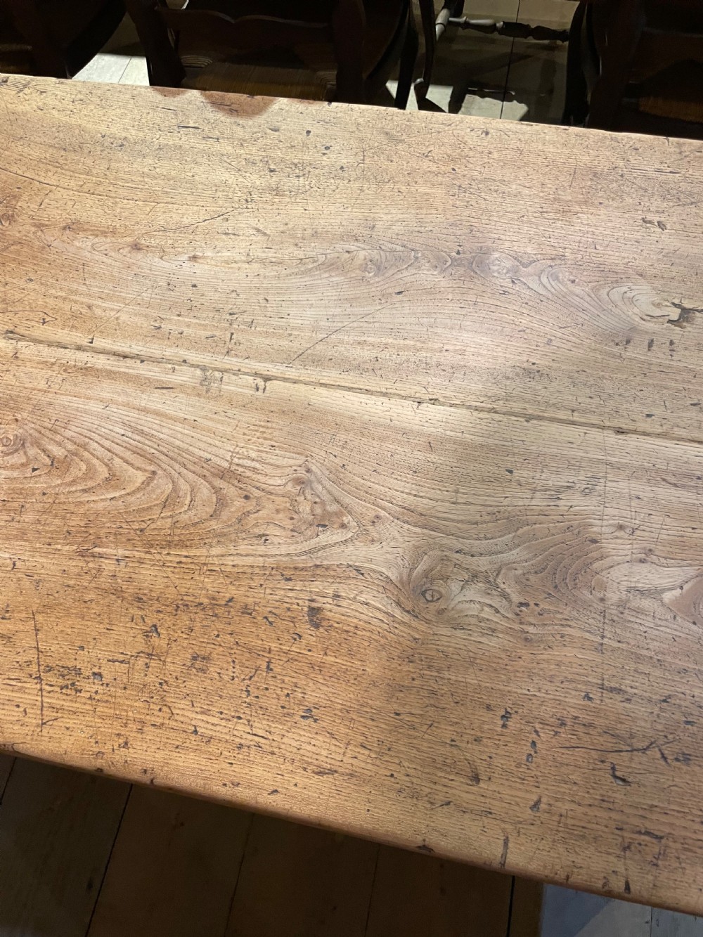 Elm farmhouse table  View III