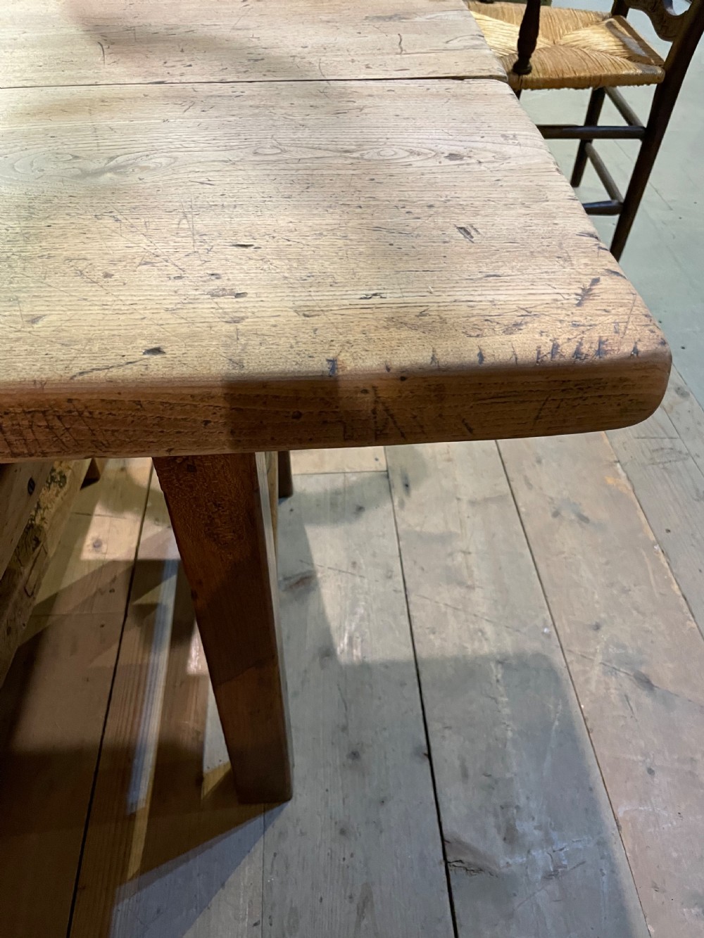 Elm farmhouse table  View VIII