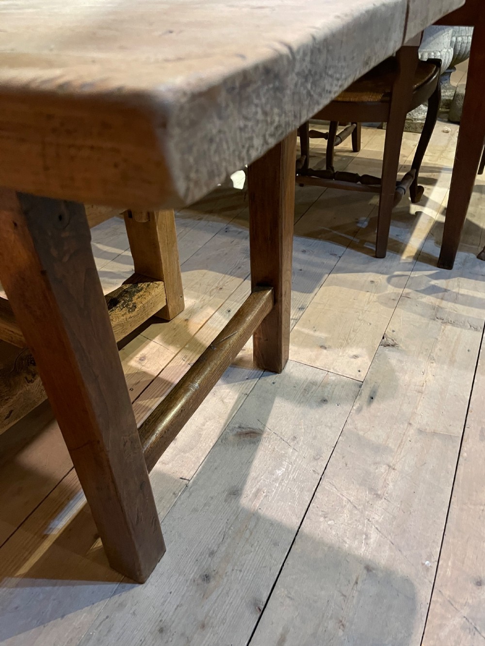 Elm farmhouse table  View IX