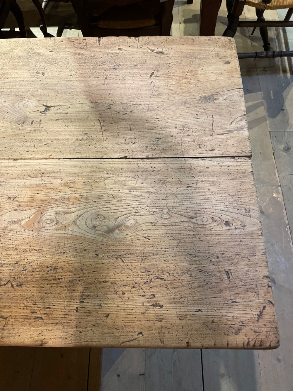 Elm farmhouse table  View XII