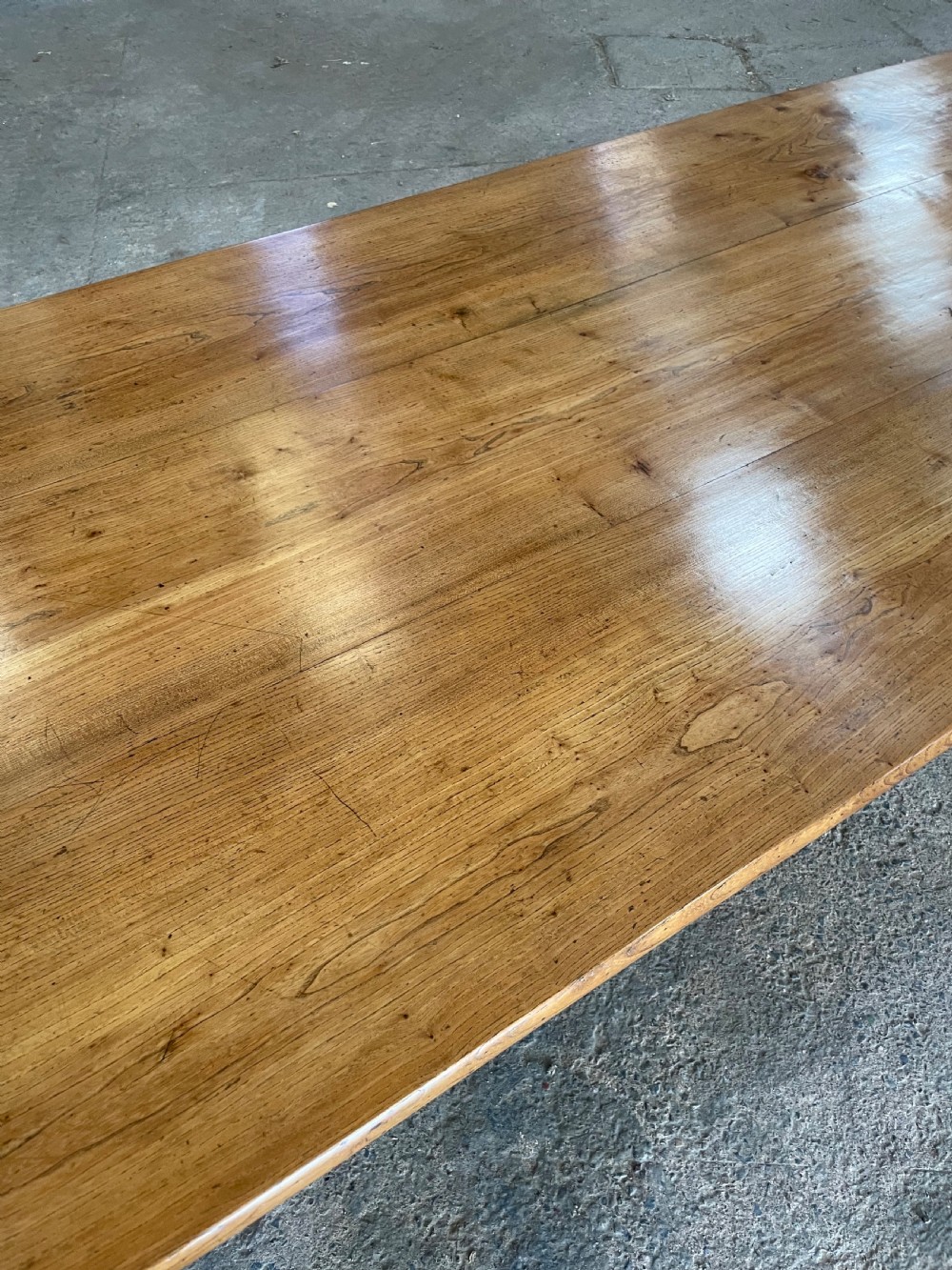Large elm farmhouse table  View III