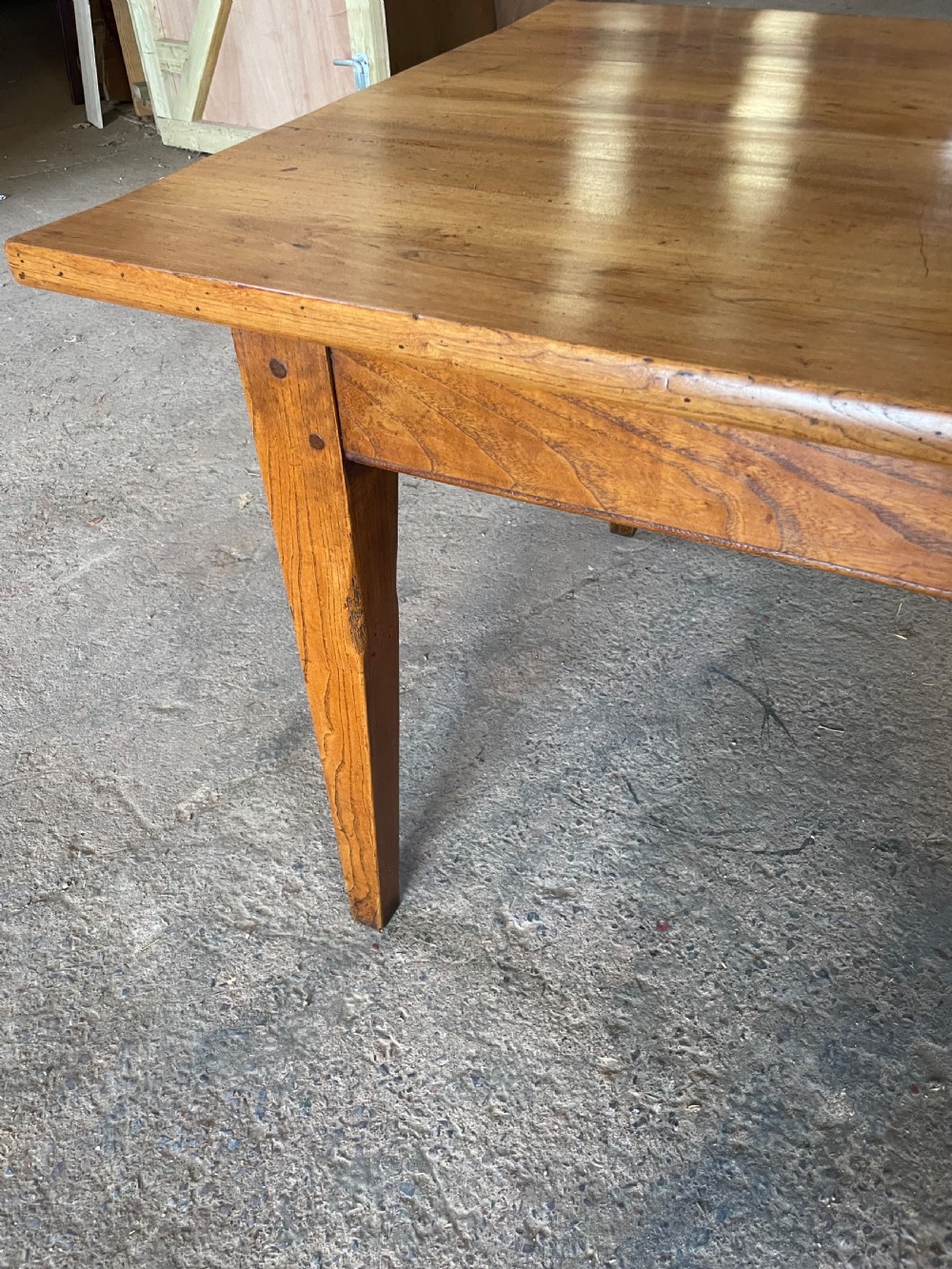 Large elm farmhouse table  View VIII