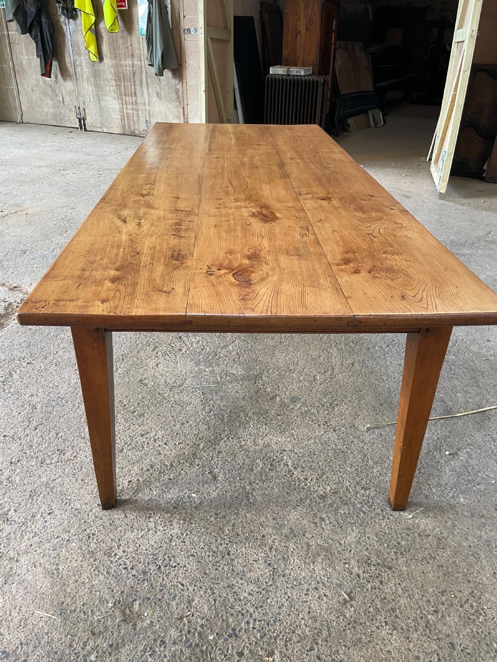 Large elm farmhouse table  View X