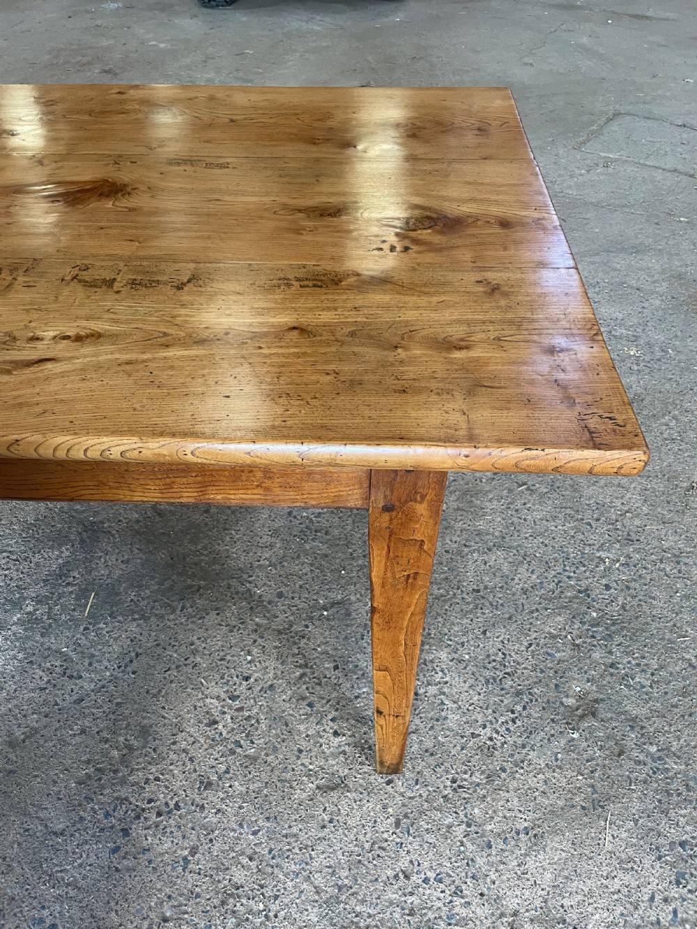 Large elm farmhouse table  View XI
