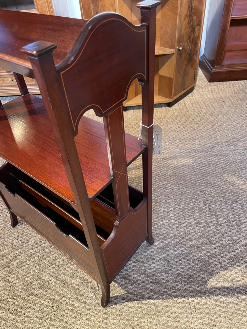 Edwardian book trough, magazine rack View V