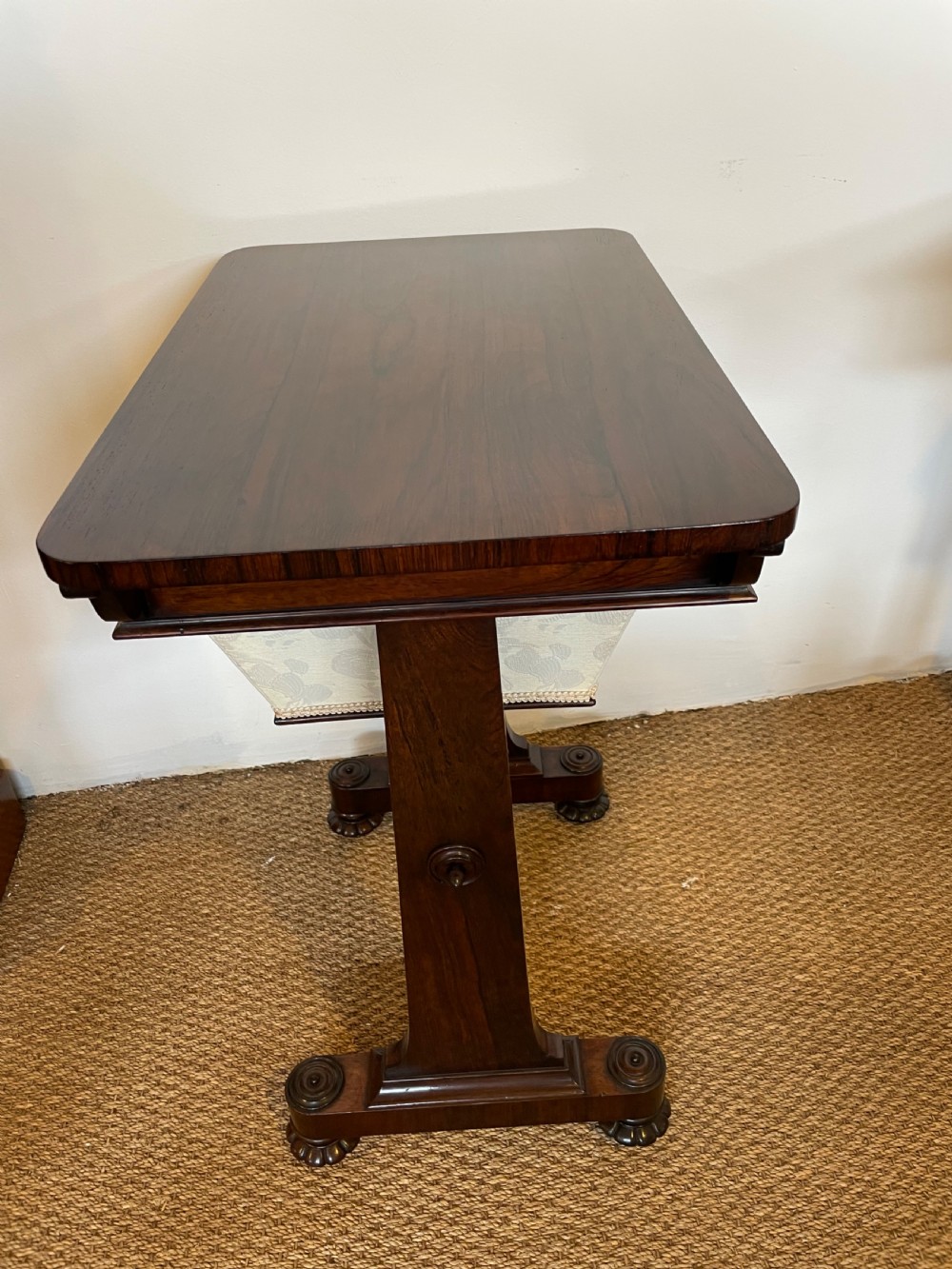 Antique rosewood sewing table / lamp table View II