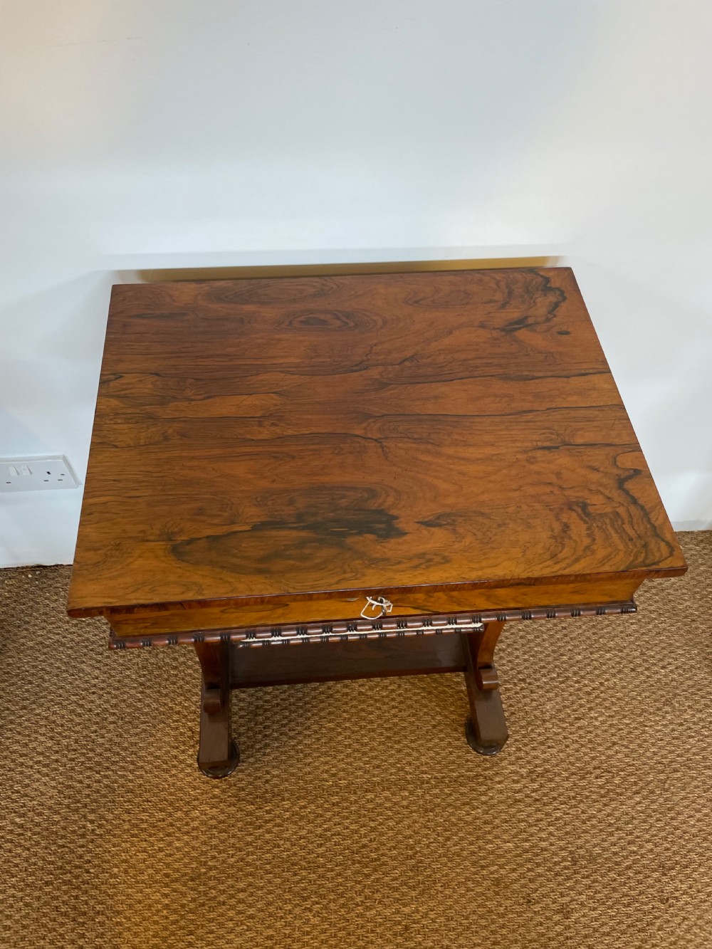 Victorian pale rosewood worktable View II