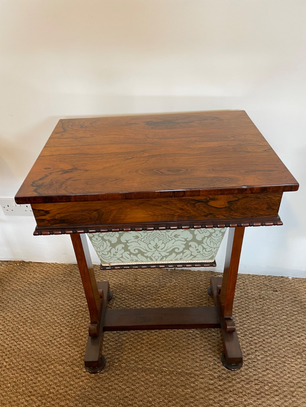 Victorian pale rosewood worktable View IX